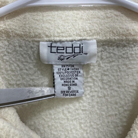 Vintage Teddi Small Scandi Winter Nature Sweater Minimal Christmas Aesthetic - Picture 4 of 8